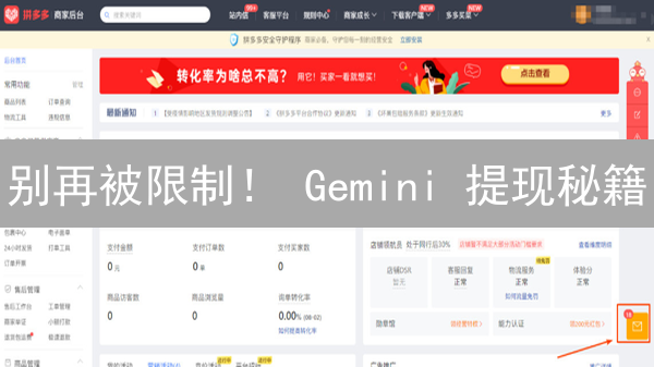 别再被限制！ Gemini 提现秘籍：像解锁游戏关卡一样简单！